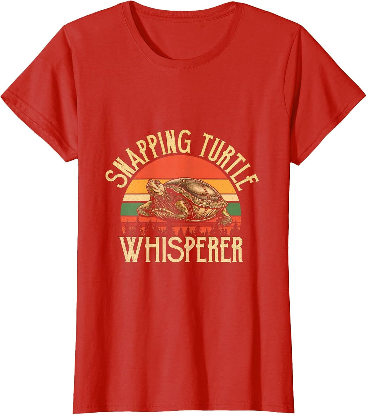 Snapping Turtle Whisperer Turtle Lover Reptile Nature T-Shirt - Red