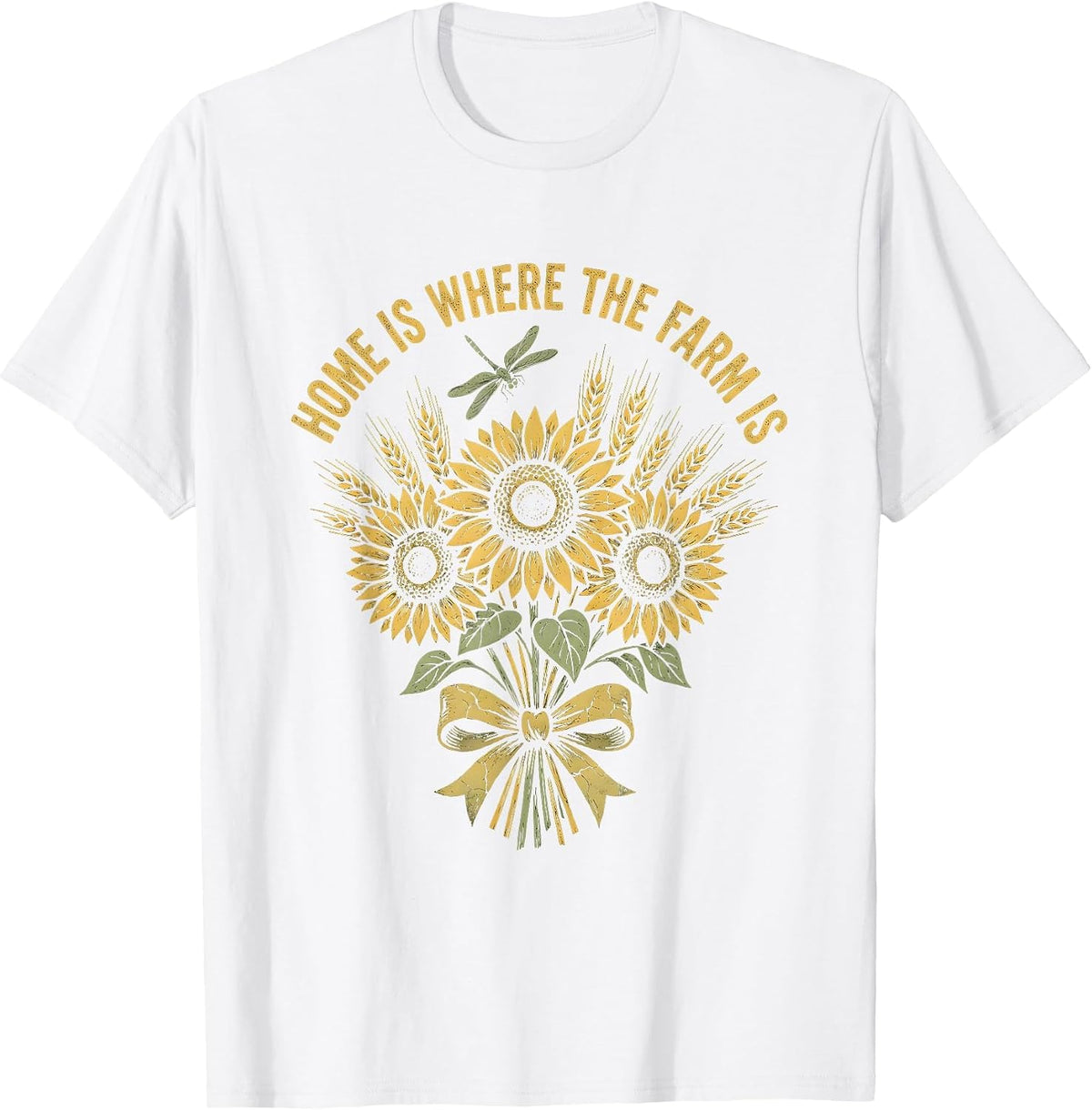 Men's Home Is Where The Farm Is Country Life Design T-Shirt - White