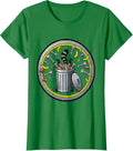 Women's Raccoon Dumpster Dive Funny Trash Panda Graphic T-Shirt - Kelly Green
