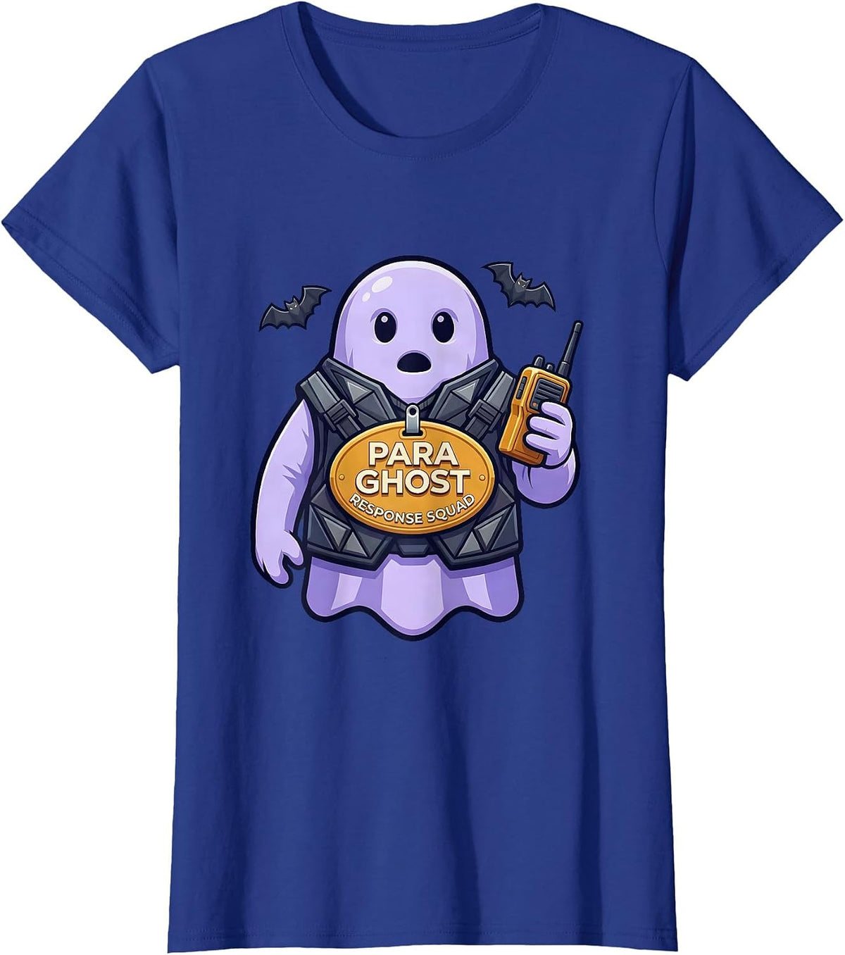 Women's Para Ghost Response Squad Funny Paraprofessional Halloween T-Shirt - Royal Blue