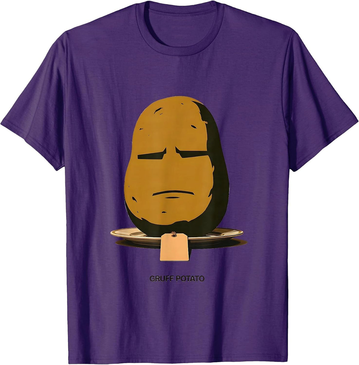 Men's Gruff Potato Editorial Conceptual Funny Couples Thanksgiving T-Shirt - Purple