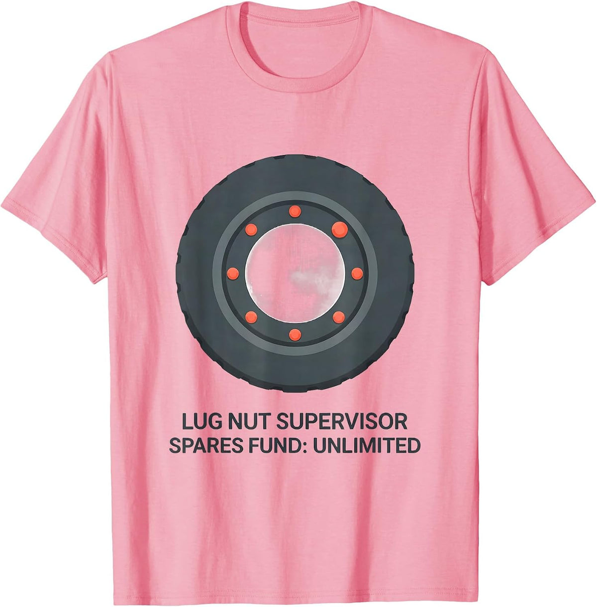 Men's Lug Nut Supervisor, Spares Fund: Unlimited RC Racer T-Shirt - Pink