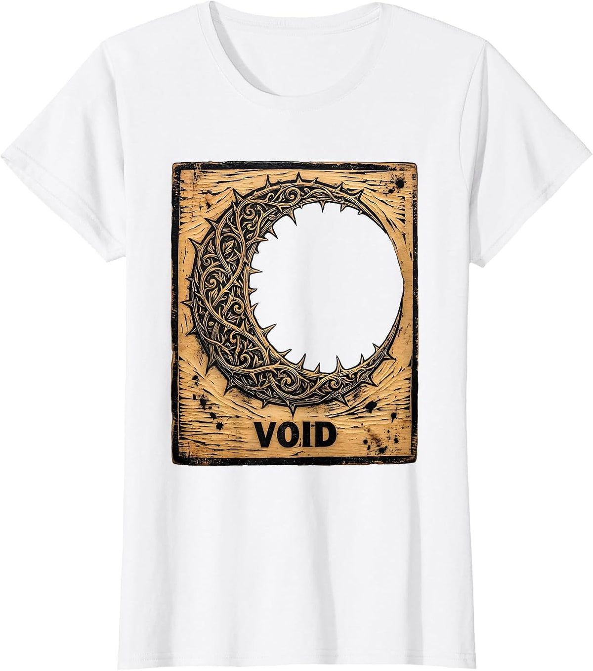 Void Distressed Y2K Grunge Alt Gothic Vintage Graphic T-Shirt - White