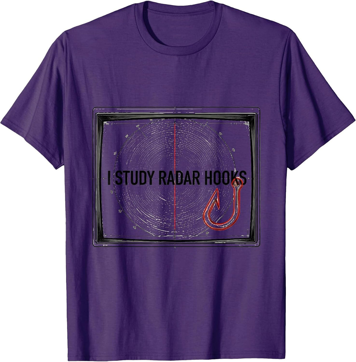 I Study Radar Hooks Funny Storm Chaser Meteorology T-Shirt - Purple