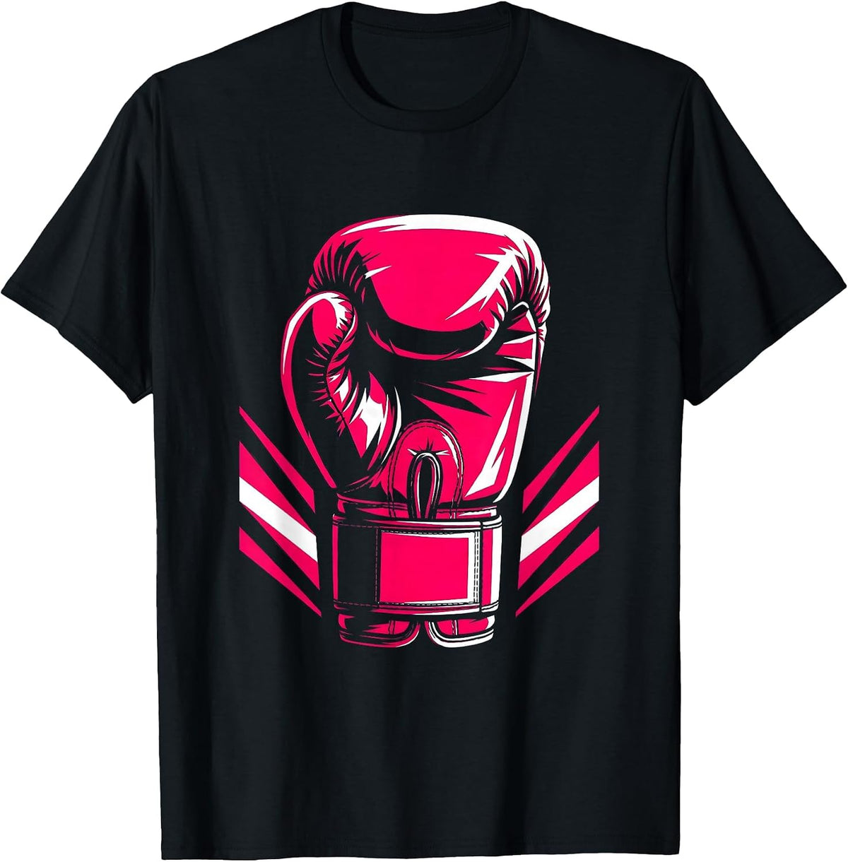 Men's Pink Out Boxer Victory Raise Graphic Design T-Shirt - Black