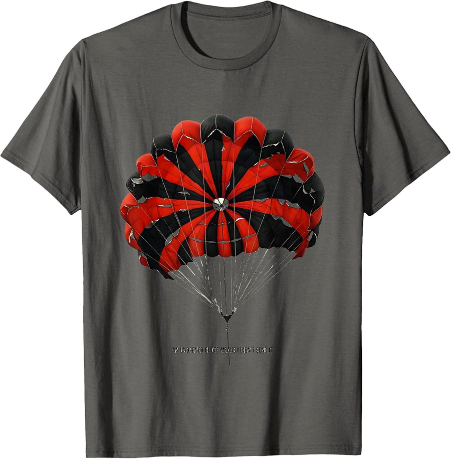 An Unopened Chute Means I Didn't Send It Funny RC Car Racing T-Shirt - Asphalt Grey