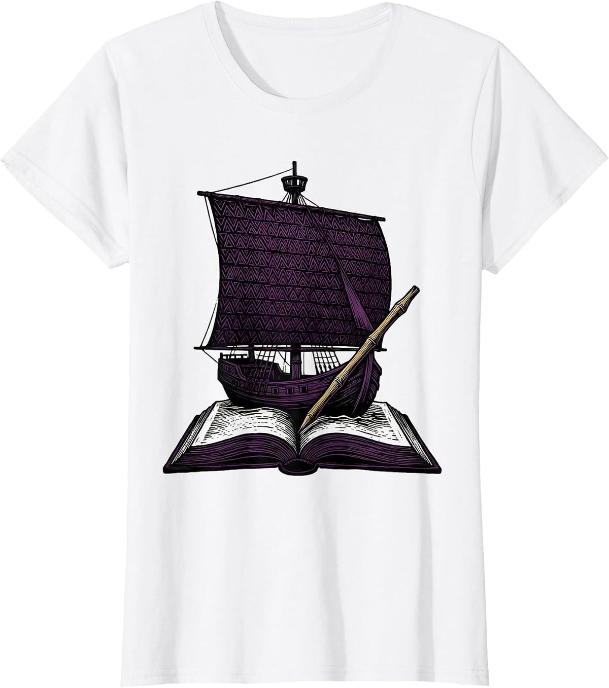 Ancient Alphabet Linocut Funny Word Nerd Gift T-Shirt - White