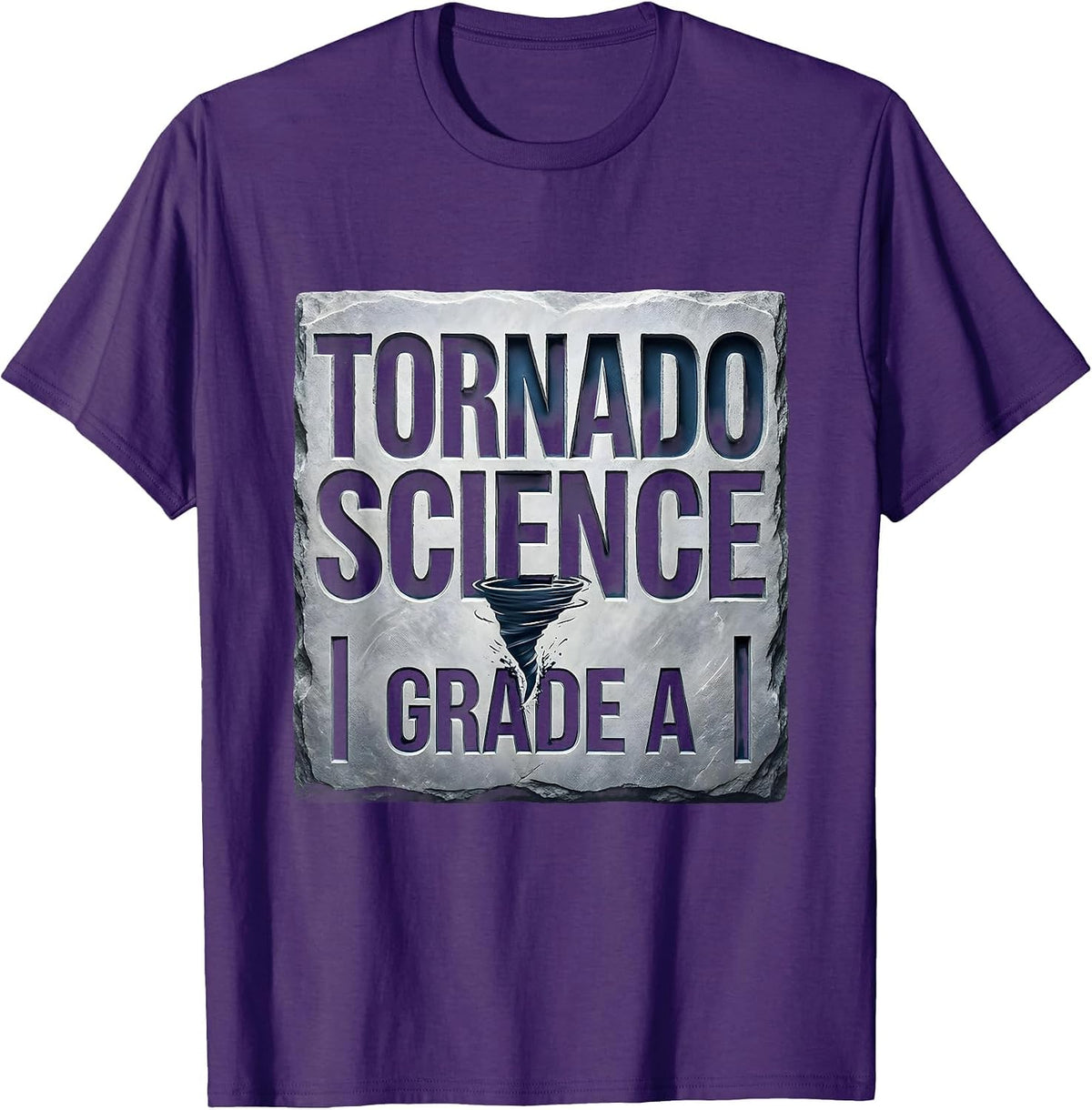 Tornado Science Grade A Funny Storm Chaser Meteorology Humor T-Shirt - Purple
