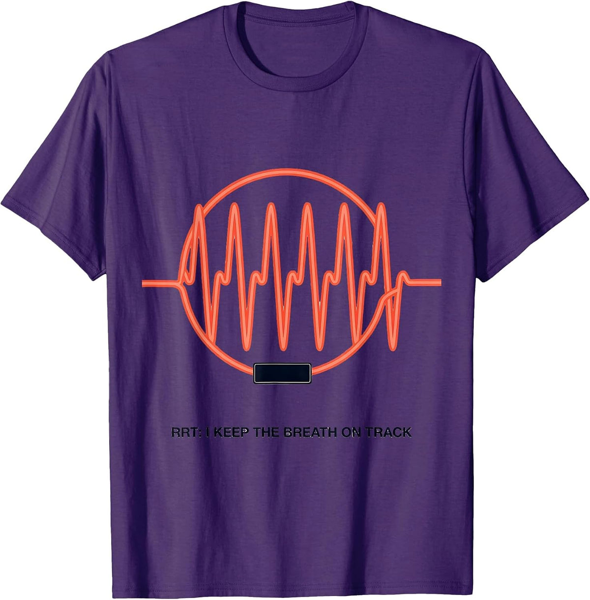 Men's RRT: I Keep The Breath On Track Funny Respiratory Therapist T-Shirt - Purple