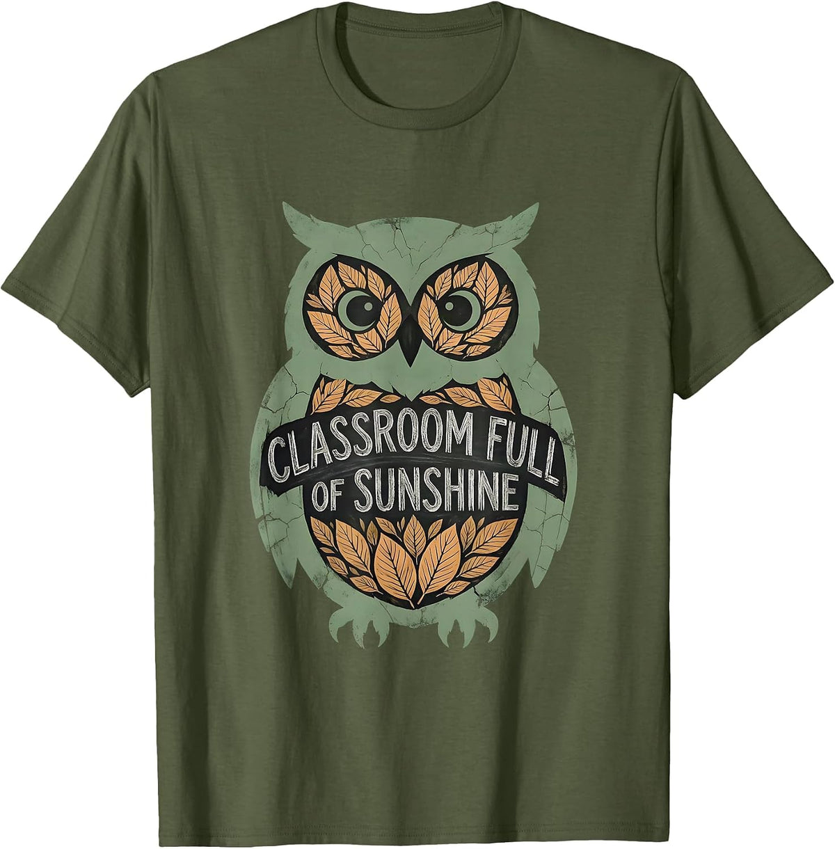 Men's First Grade Teacher Classroom Full of Sunshine Design T-Shirt - Olive Green