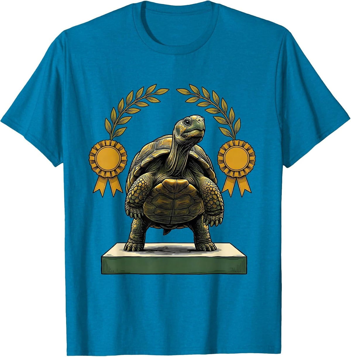 Land Tortoise Proud Pet Lover Humor T-Shirt - Sapphire Blue