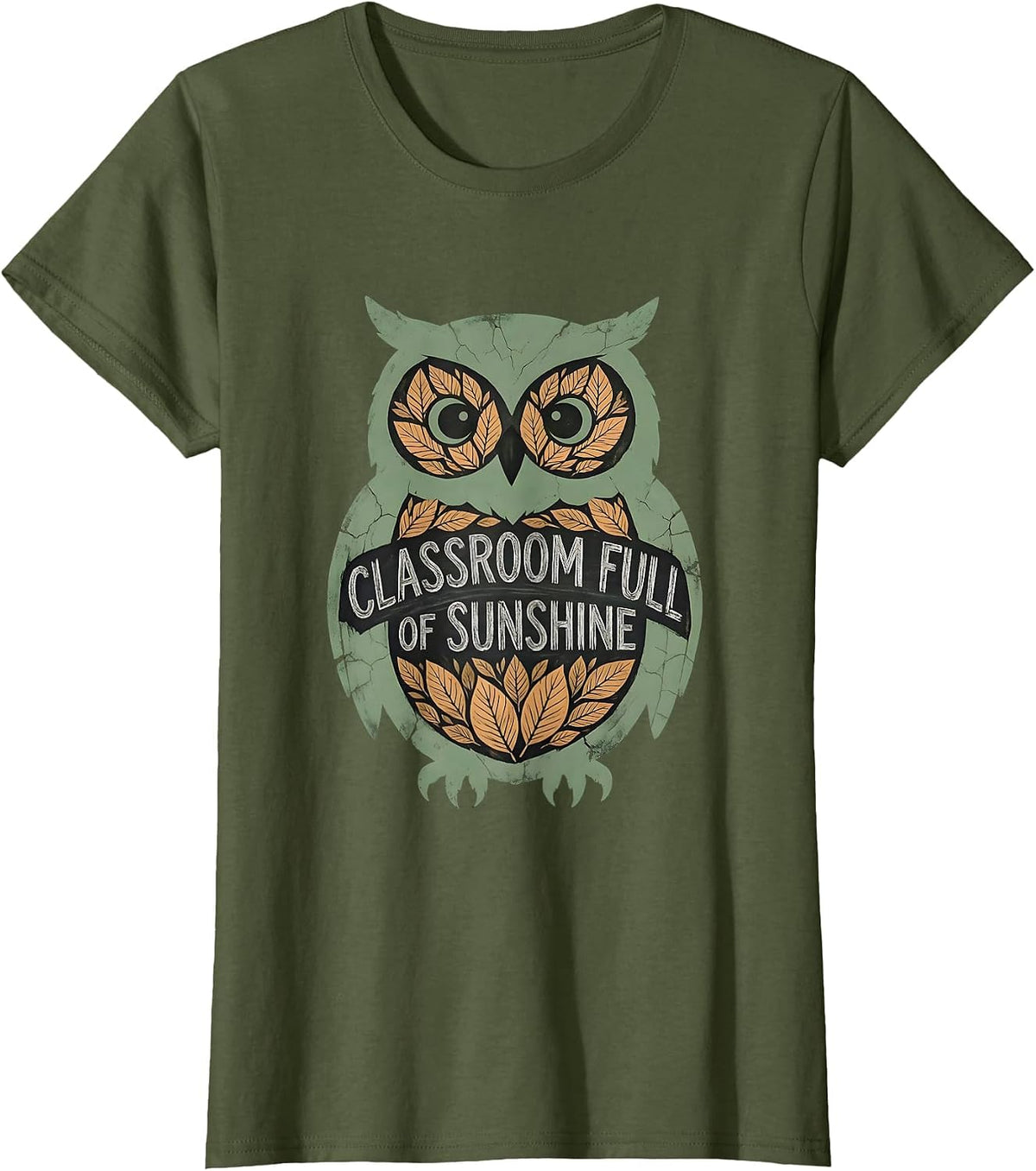 Women's First Grade Teacher Classroom Full of Sunshine Design T-Shirt - Olive Green