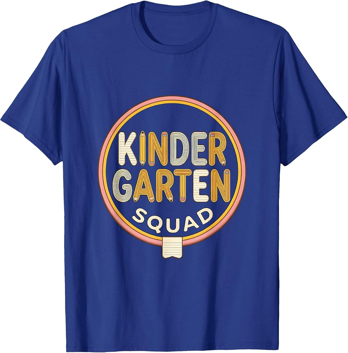 Kindergarten Squad Cheerful Back To School Teacher Student T-Shirt - Royal Blue