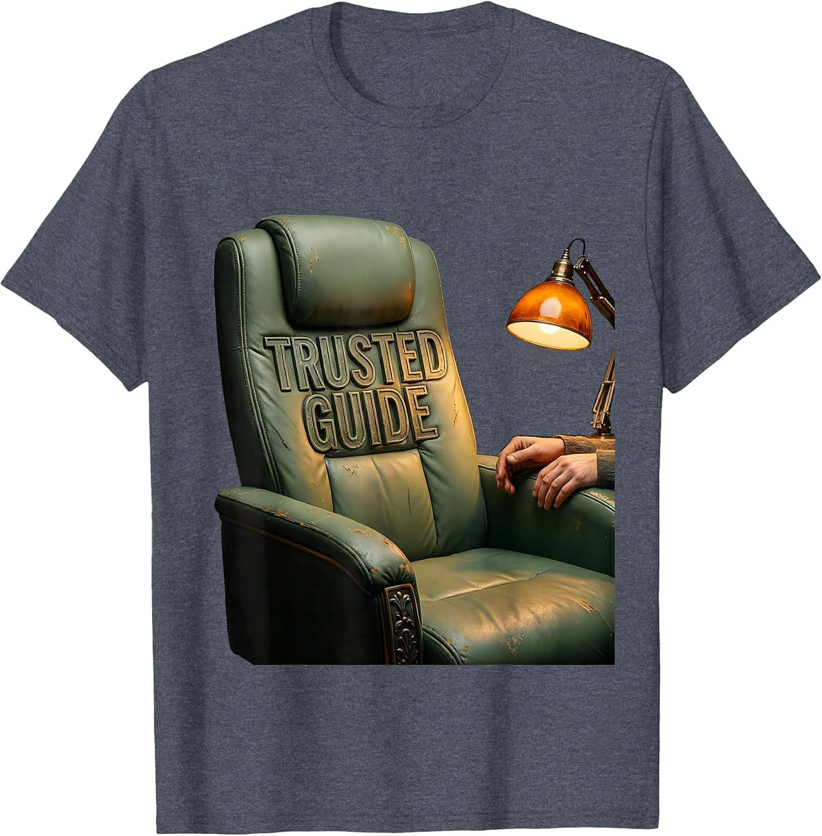 Trusted Guide Vintage School Counselor Mental Health T-Shirt - Heather Blue