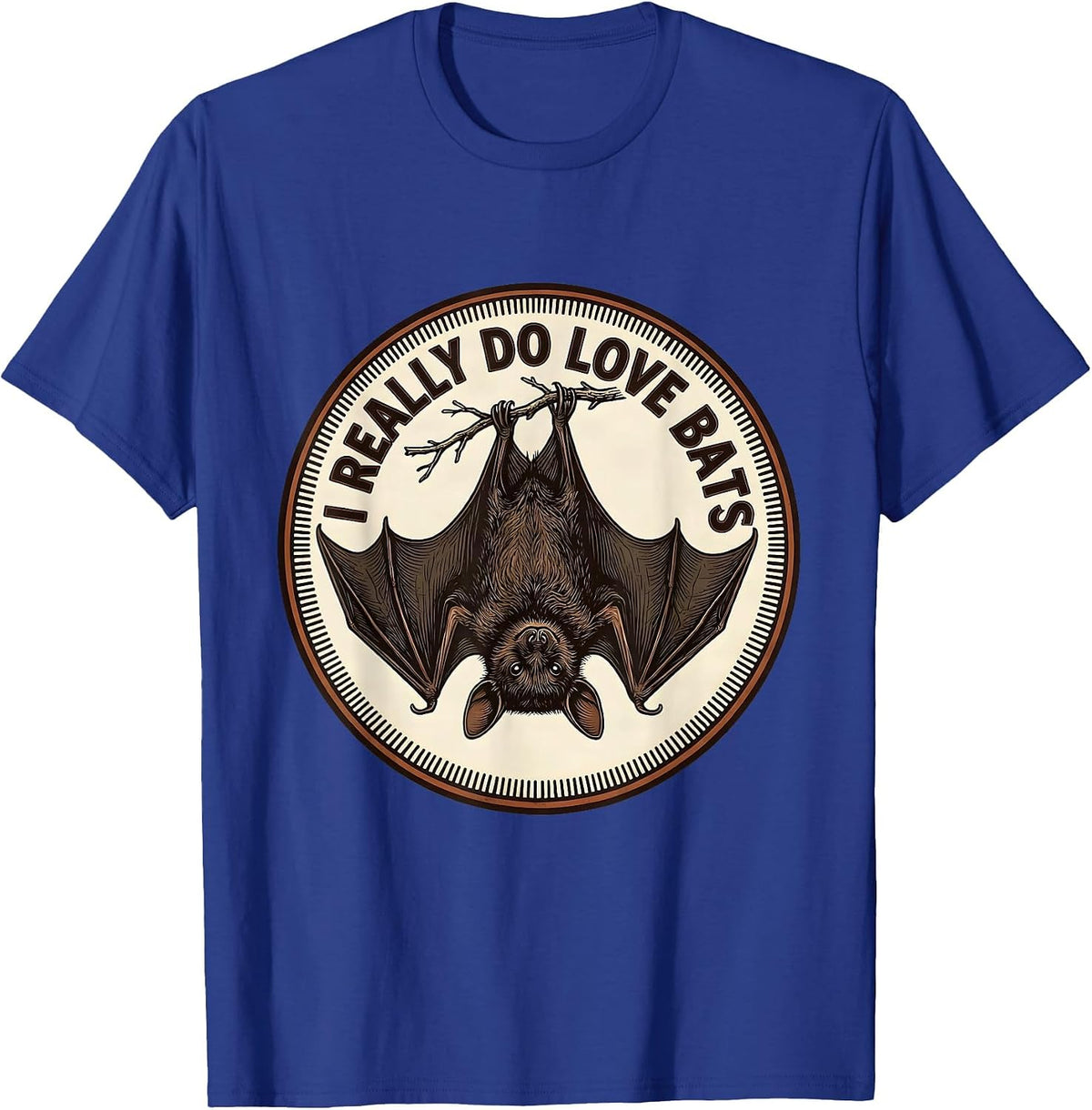 I Really Do Love Bats Vintage Bat Lover Wildlife T-Shirt - Royal Blue