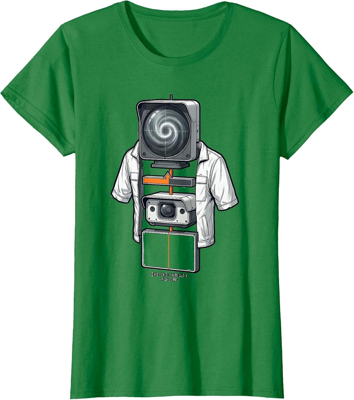 Women's Hook Echo Confirmed Data Bust Storm Chaser Meteorology Humor T-Shirt - Kelly Green