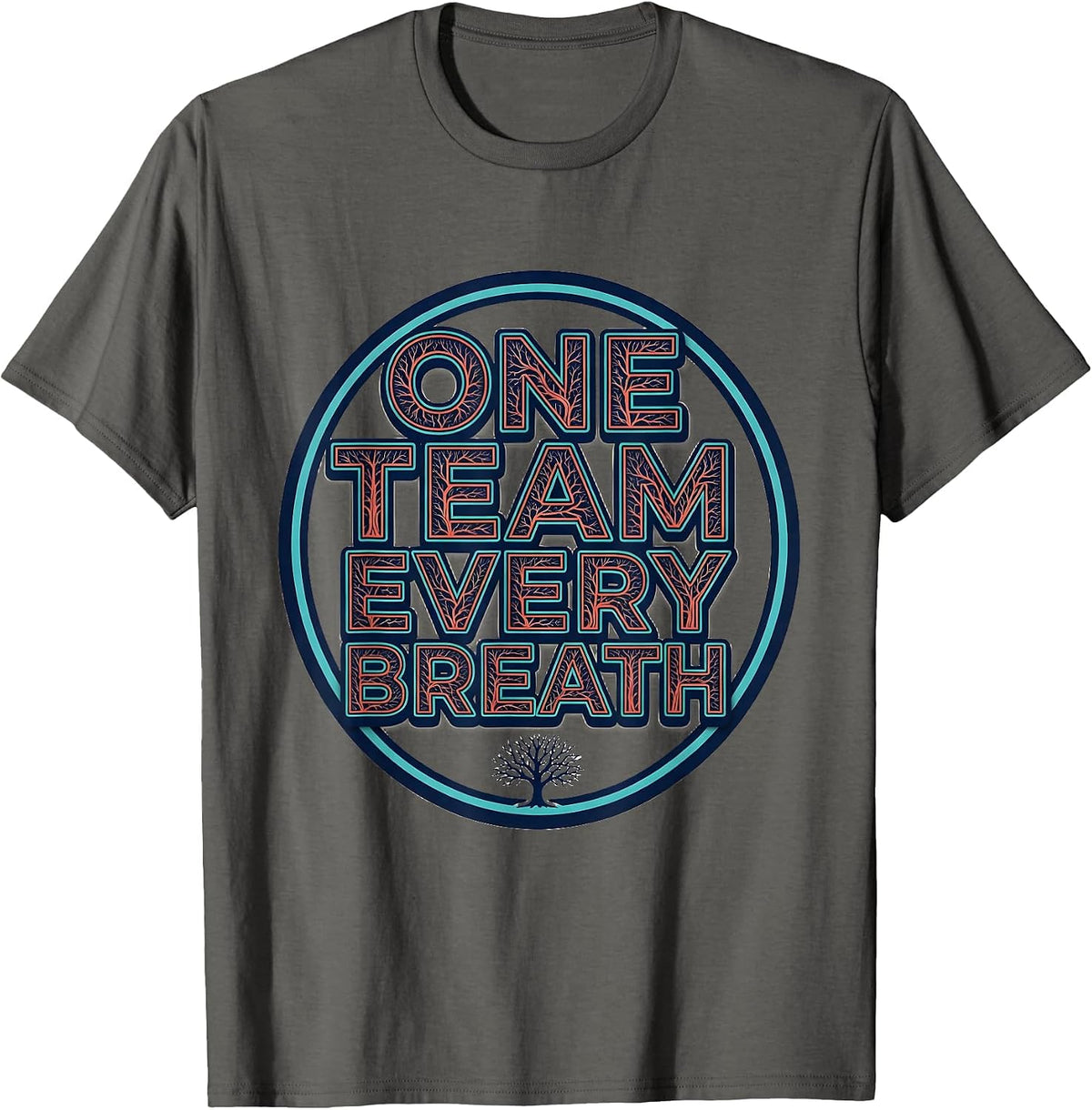 Men's One Team Every Breath Bold Respiratory Therapist RT Week T-Shirt - Asphalt Grey