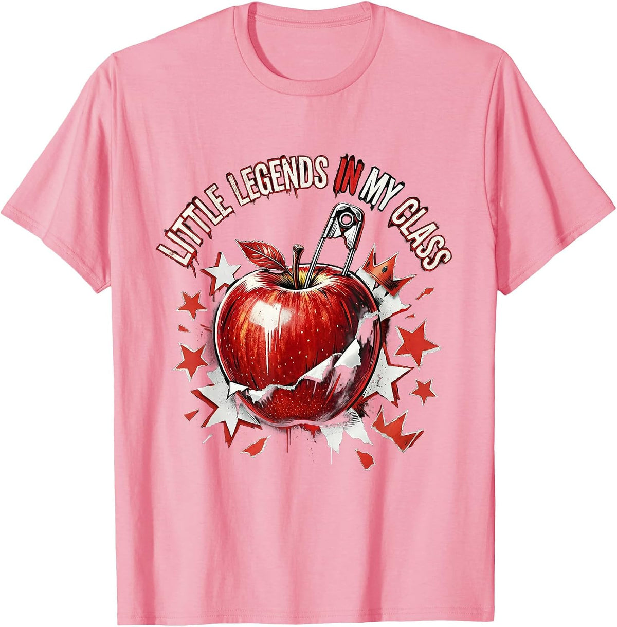 Little Legends In My Class First Grade Teacher T-Shirt - Pink