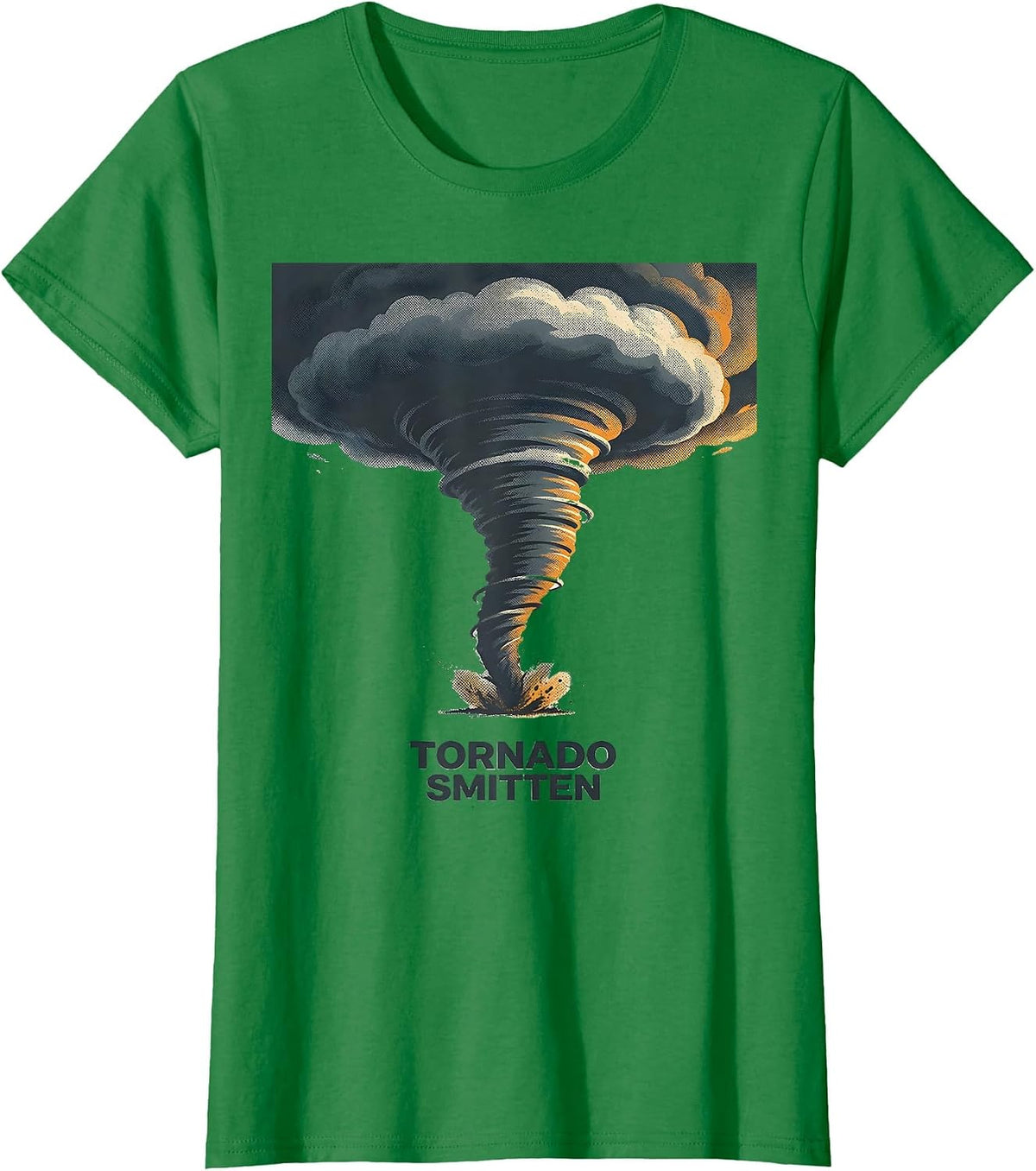 Tornado Smitten Funny Storm Chaser Meteorology Enthusiast T-Shirt - Kelly Green