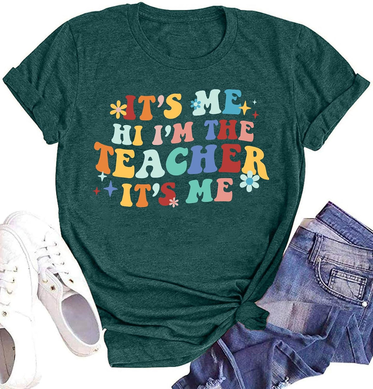 First Grade Teacher Shirts Teacher Shirt for Women First Day of School Tee - D-green