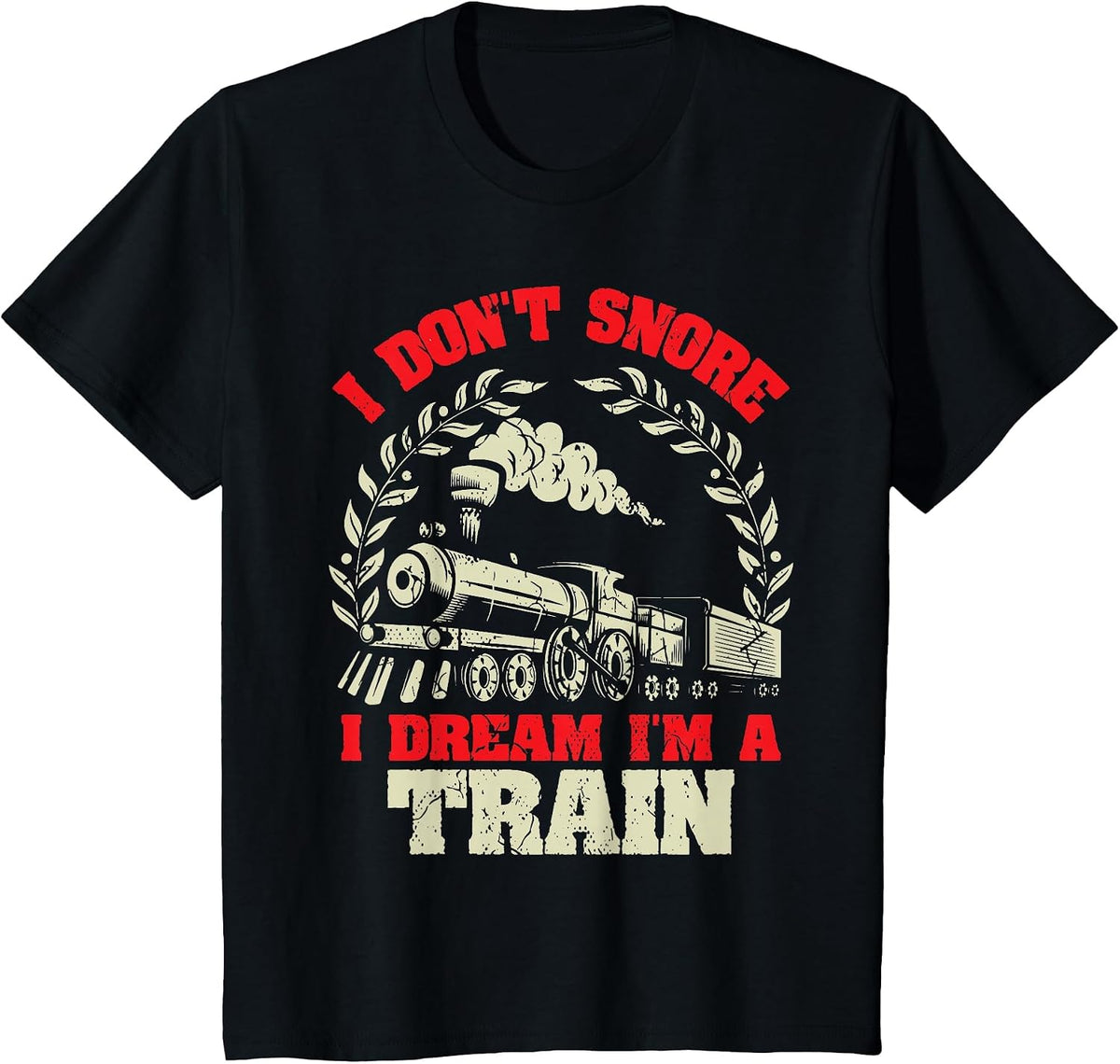 Railway Railroad Conductor Locomotive Steam Train Collector T-Shirt - Black