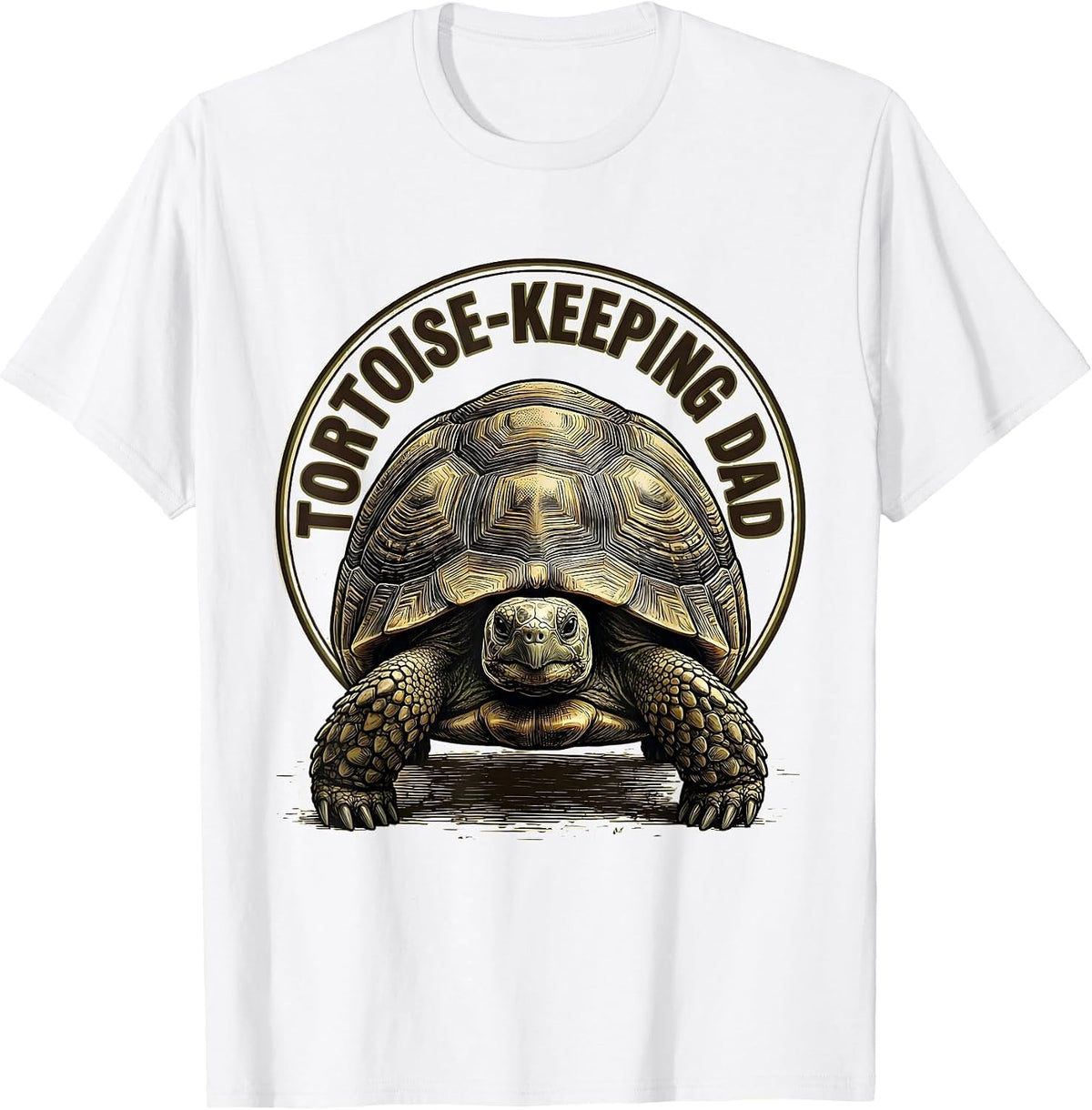 Men's Tortoise-Keeping Dad Funny Dad Pet Lover Gift T-Shirt - White