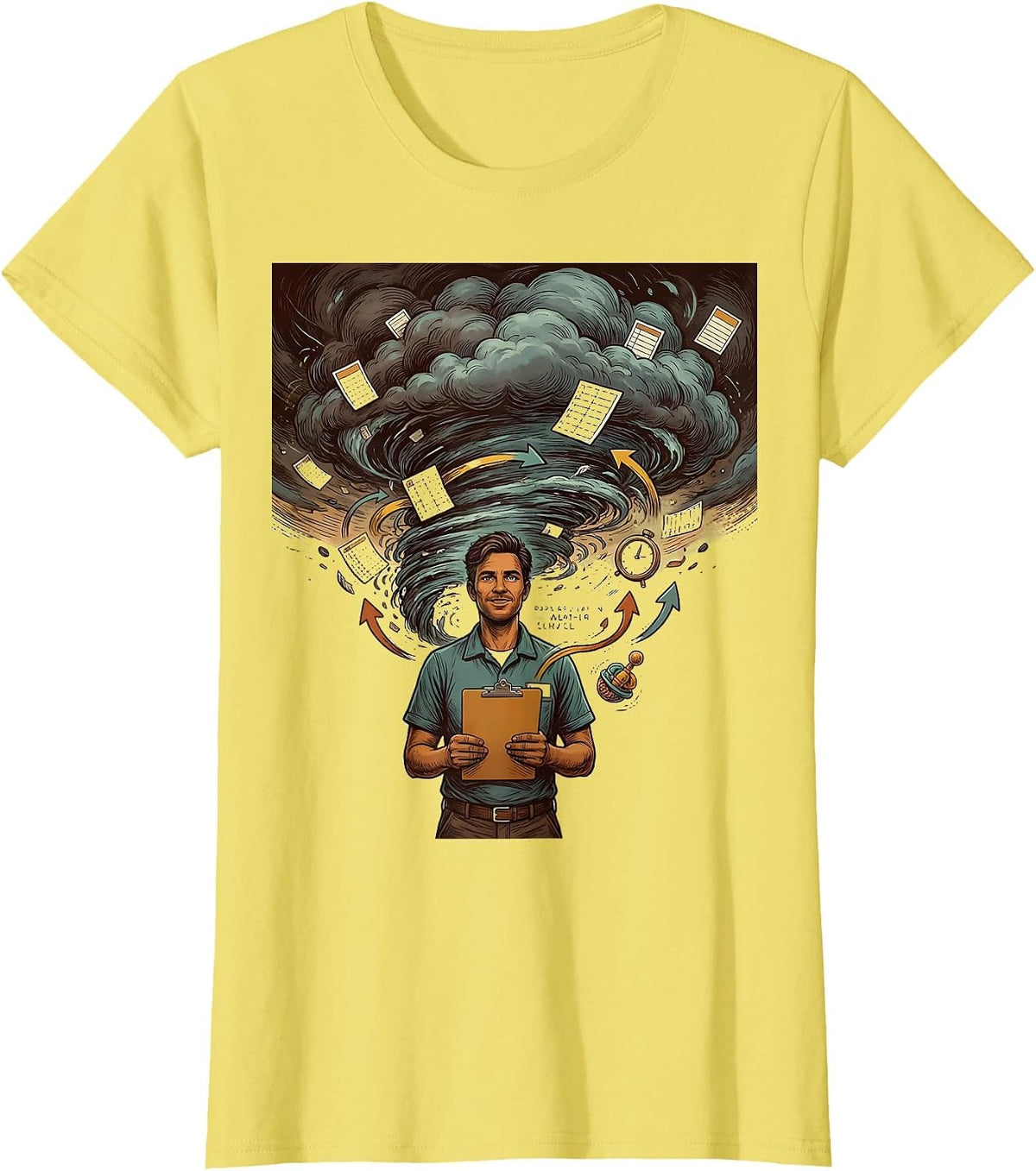 Para Regulation Weather Service Funny Paraprofessional T-Shirt - Lemon Yellow
