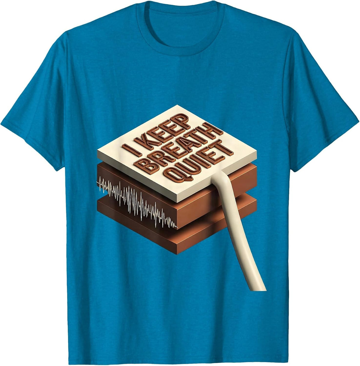 I Keep Breath Quiet Funny Respiratory Therapist RT Care Week T-Shirt - Sapphire Blue