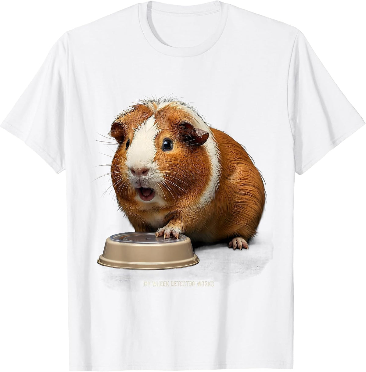 Men's My Wheek Detector Works Funny Guinea Pig Cavy Lover Gift T-Shirt - White