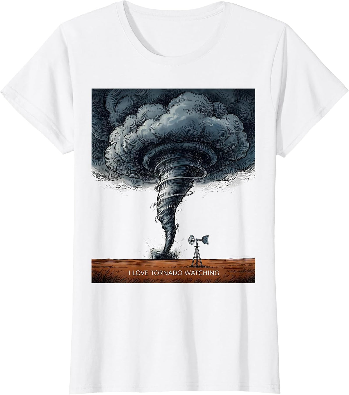 I Love Tornado Watching Enthusiast Storm Chaser Weather T-Shirt - White