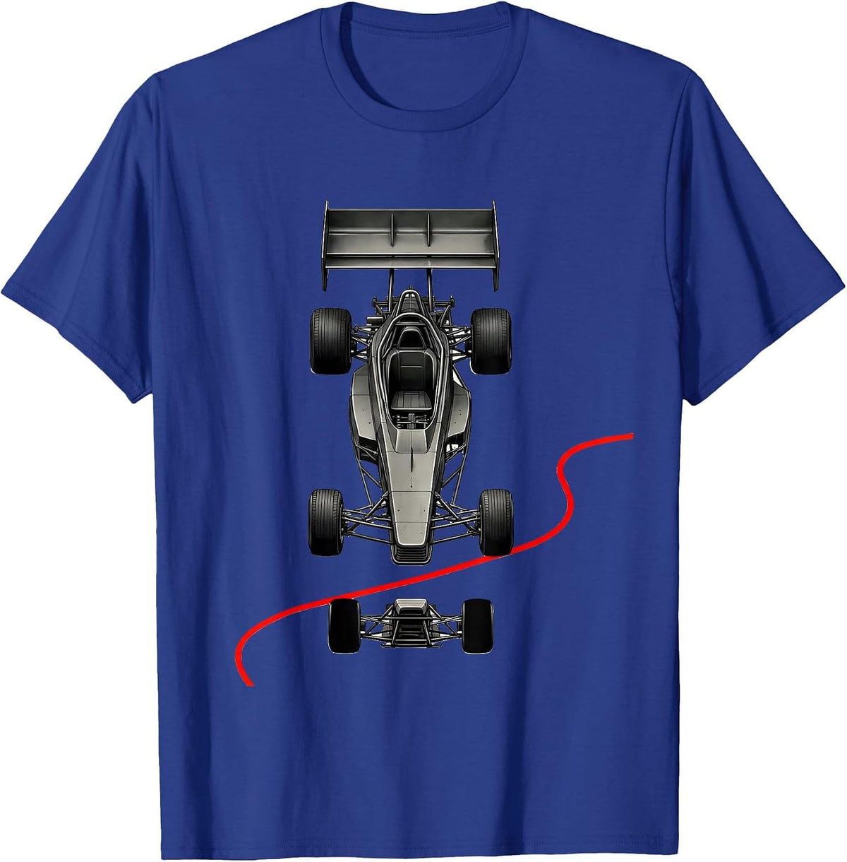 Deconstructed Sprint Car Minimalist Drag Racing Enthusiast T-Shirt - Royal Blue