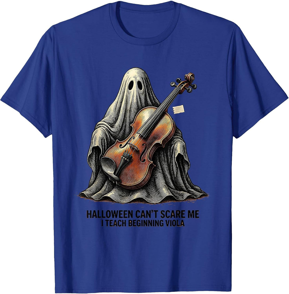 Men's Halloween Can't Scare Me, I Teach Beginning Viola Teacher T-Shirt - Royal Blue