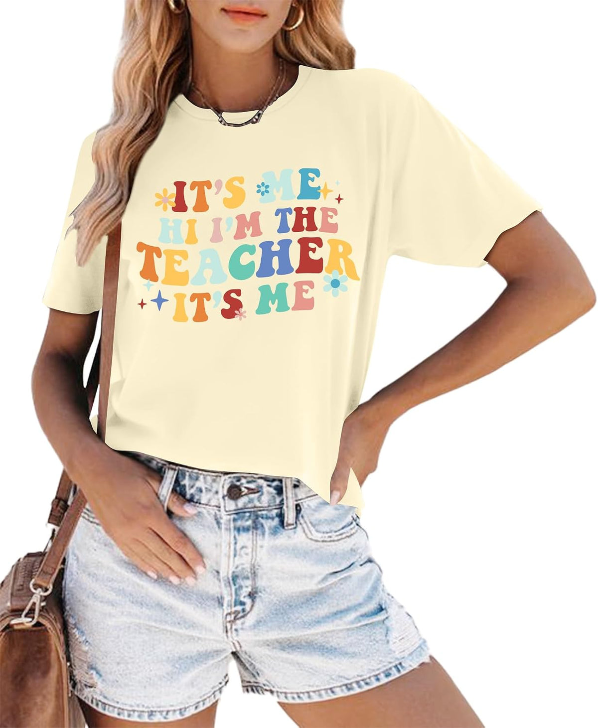 First Grade Teacher Shirts Teacher Shirt for Women First Day of School Tee - D-cream