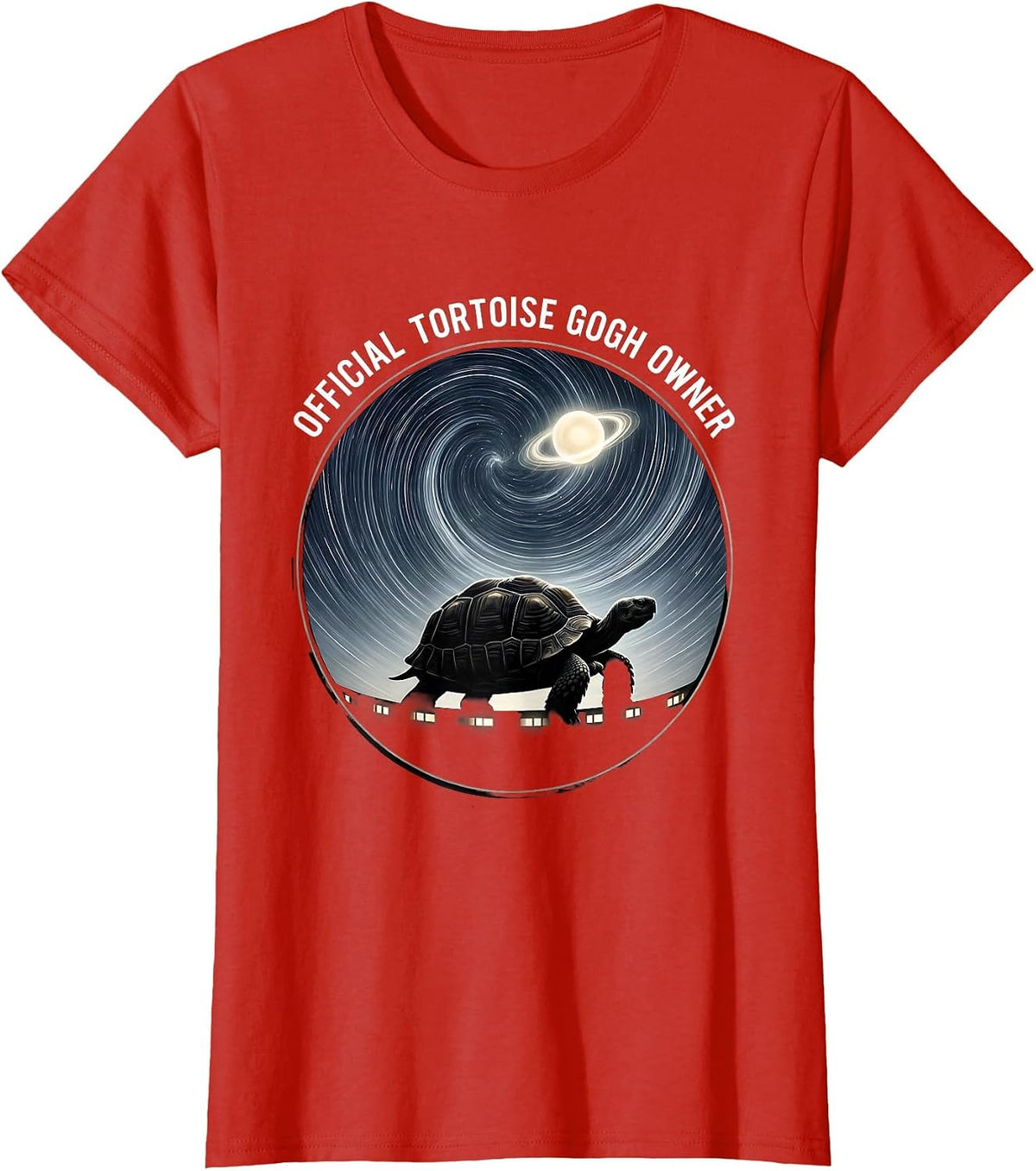 Women's Official Tortoise Gogh Owner Funny Animal Lover Pet Owner T-Shirt - Red