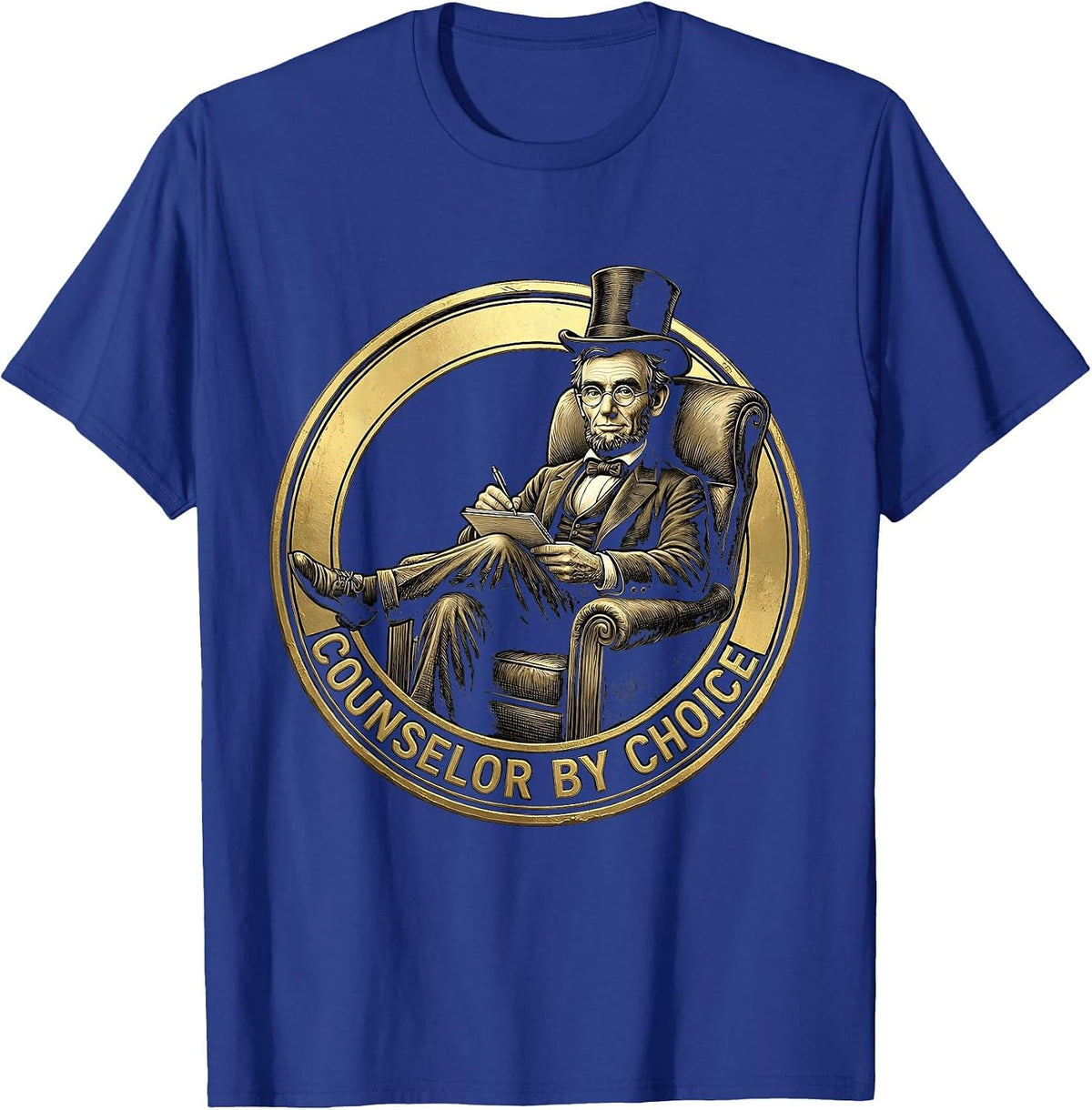 Counselor By Choice Proud Counseling Design T-Shirt - Royal Blue