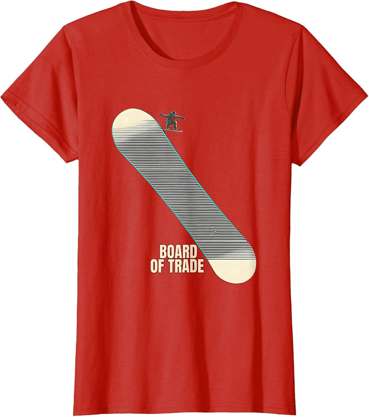 Board Of Trade New Wave Snowboarder Winter Sports Pride T-Shirt - Red