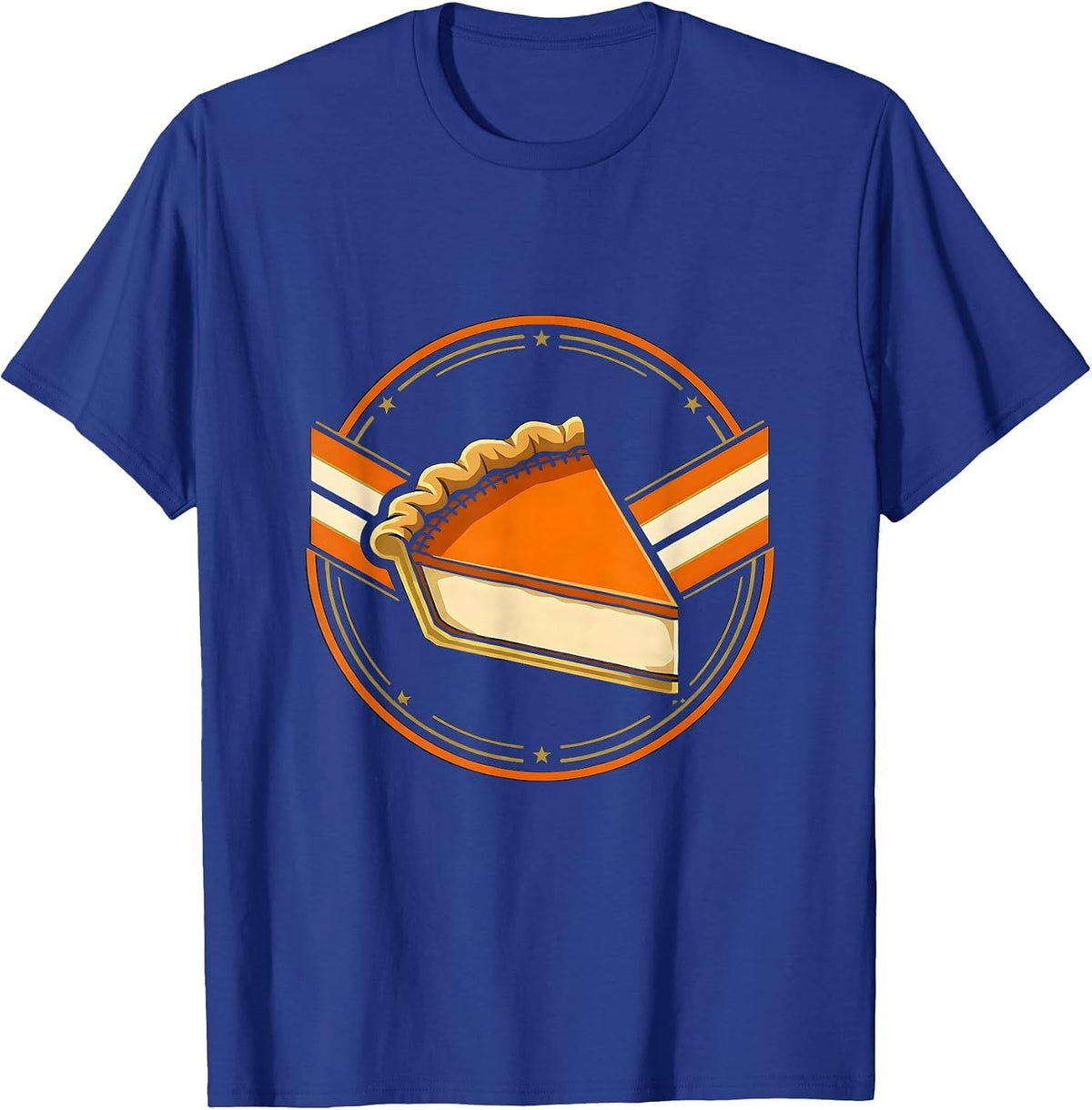Men's Pumpkin Pie Wedge Sports Humor Thanksgiving T-Shirt - Royal Blue