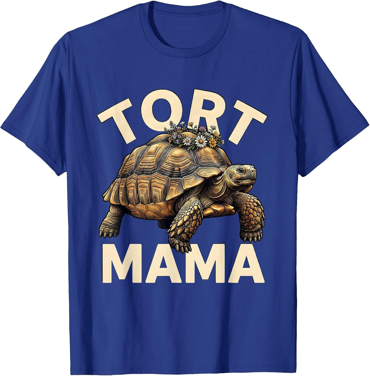 Tort Mama Funny Sulcata Tortoise Pet Mom Reptile Lover T-Shirt - Royal Blue