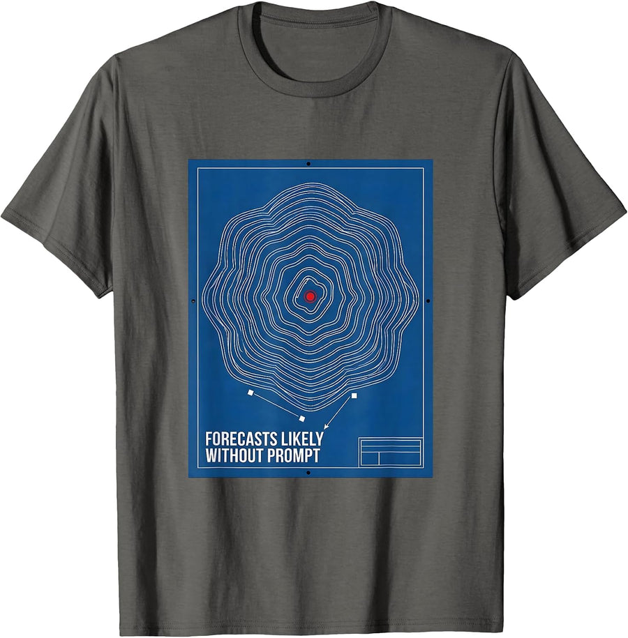 Forecasts Likely Without Prompt Technical Blueprint Storm T-Shirt - Asphalt Grey