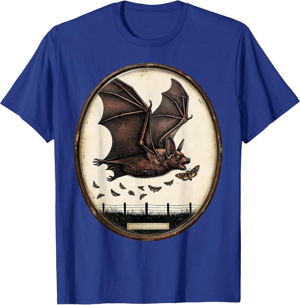 Brown Bat Vintage Bat Lover Nature Conservation T-Shirt - Royal Blue