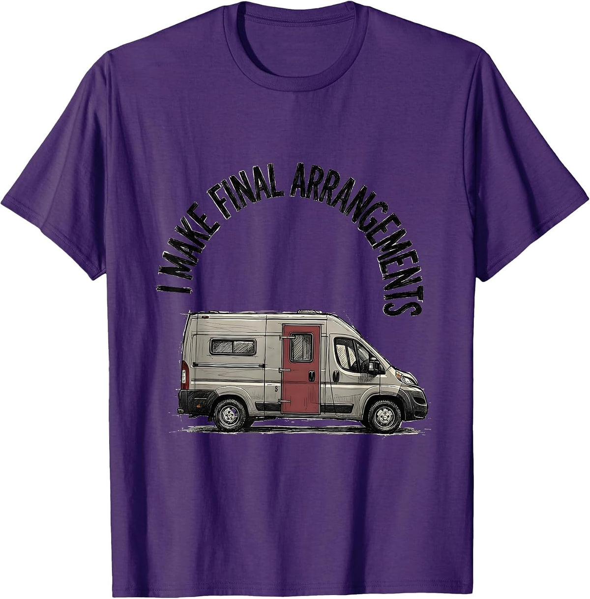 I Make Final Arrangements Funny Funeral Director Mortician T-Shirt - Purple