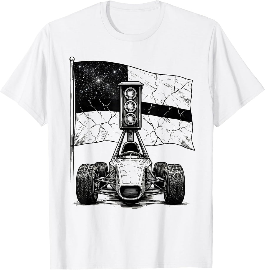 Men's Sprint Car Racing Patriotic Flag RC Hobbyist Gift T-Shirt - White