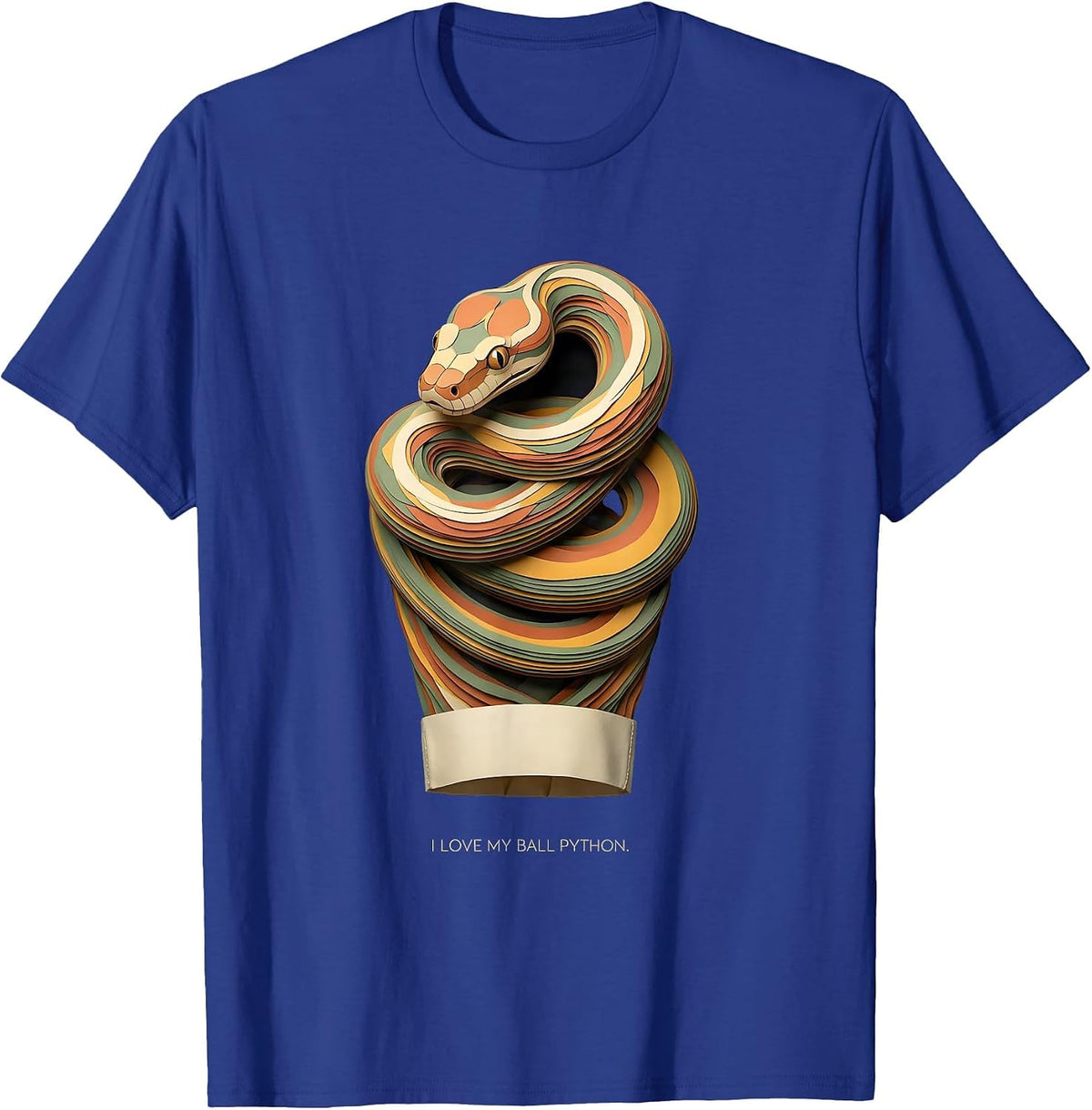 I Love My Ball Python Cute Reptile Keeper Snake Lover Gift T-Shirt - Royal Blue