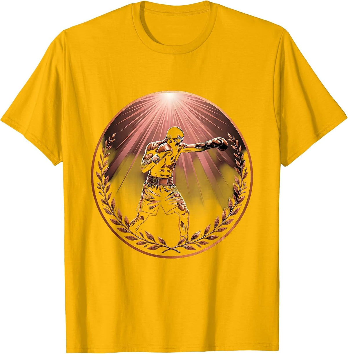 Boxer Shadow Training Spotlight Athleisure Graphic T-Shirt - Golden Yellow