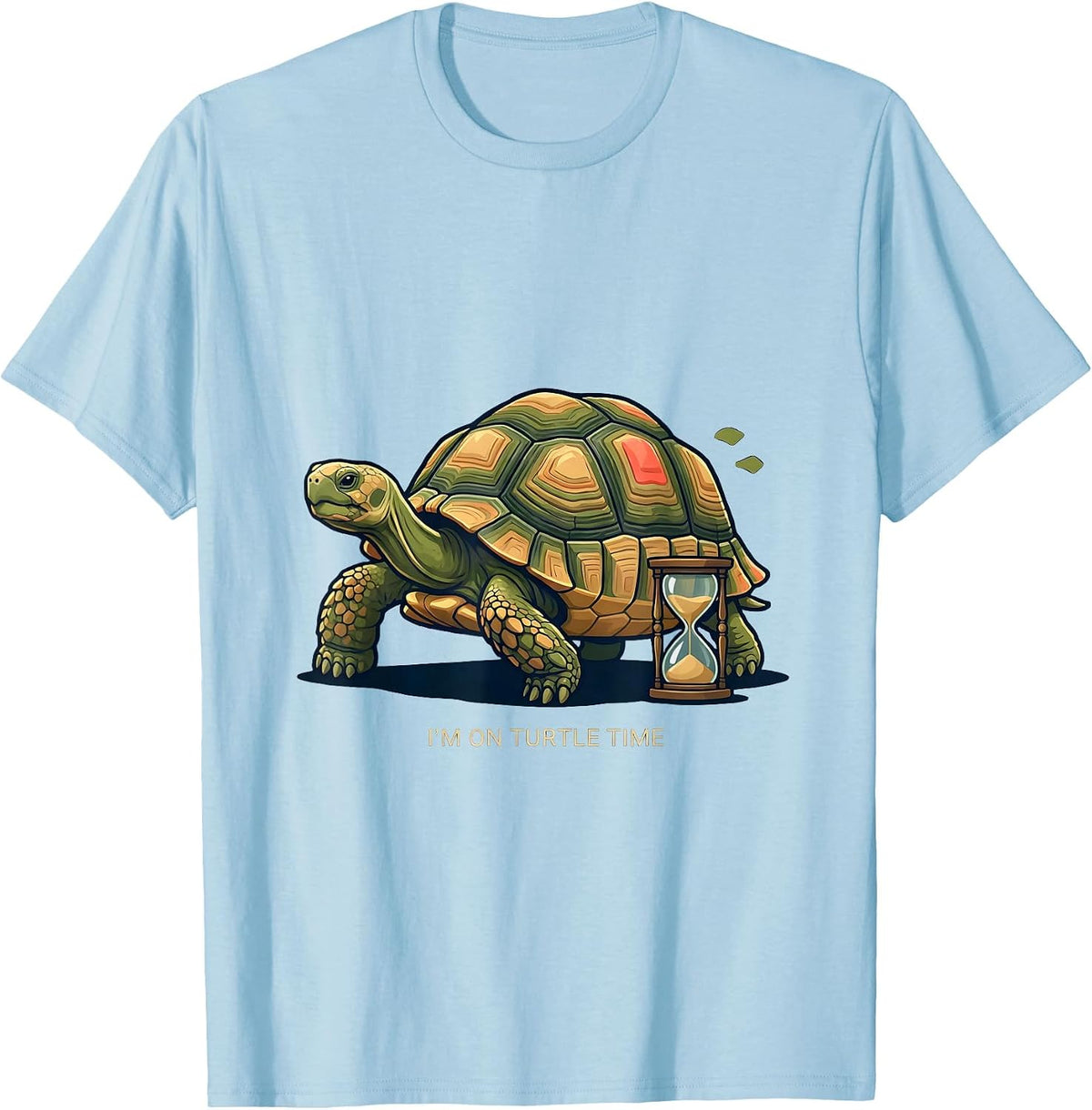 Men's I’m On Turtle Time Funny Turtle Lover Gift Tortoise Humor T-Shirt - Baby Blue