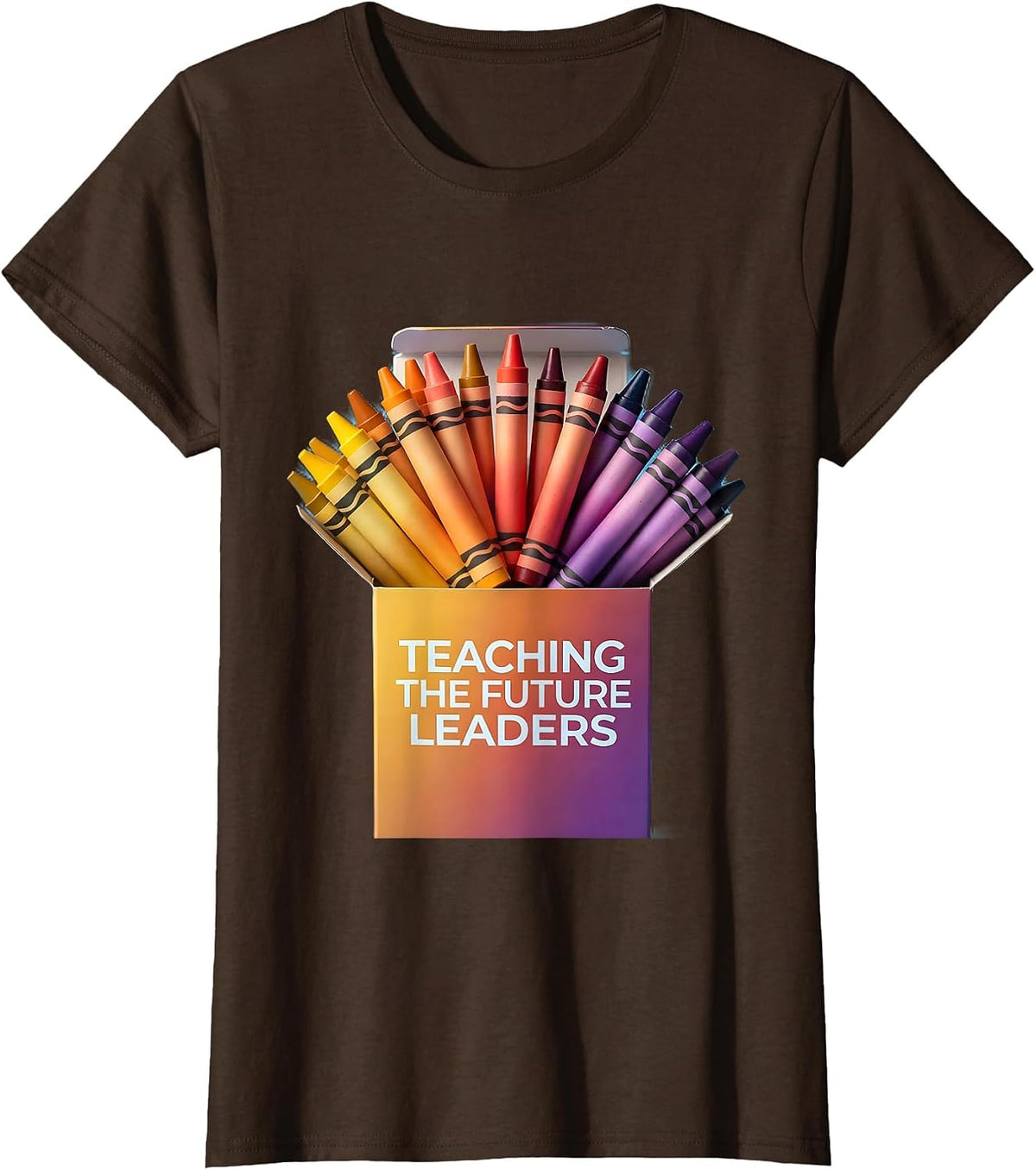 Women's Teaching the Future Leaders Kindergarten Teacher T-Shirt - Brown