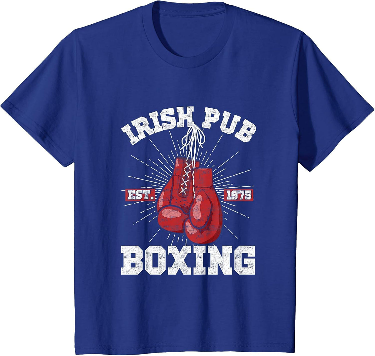 Vintage Irish Pub Est 1975 Boxing Day T-Shirt - Royal Blue