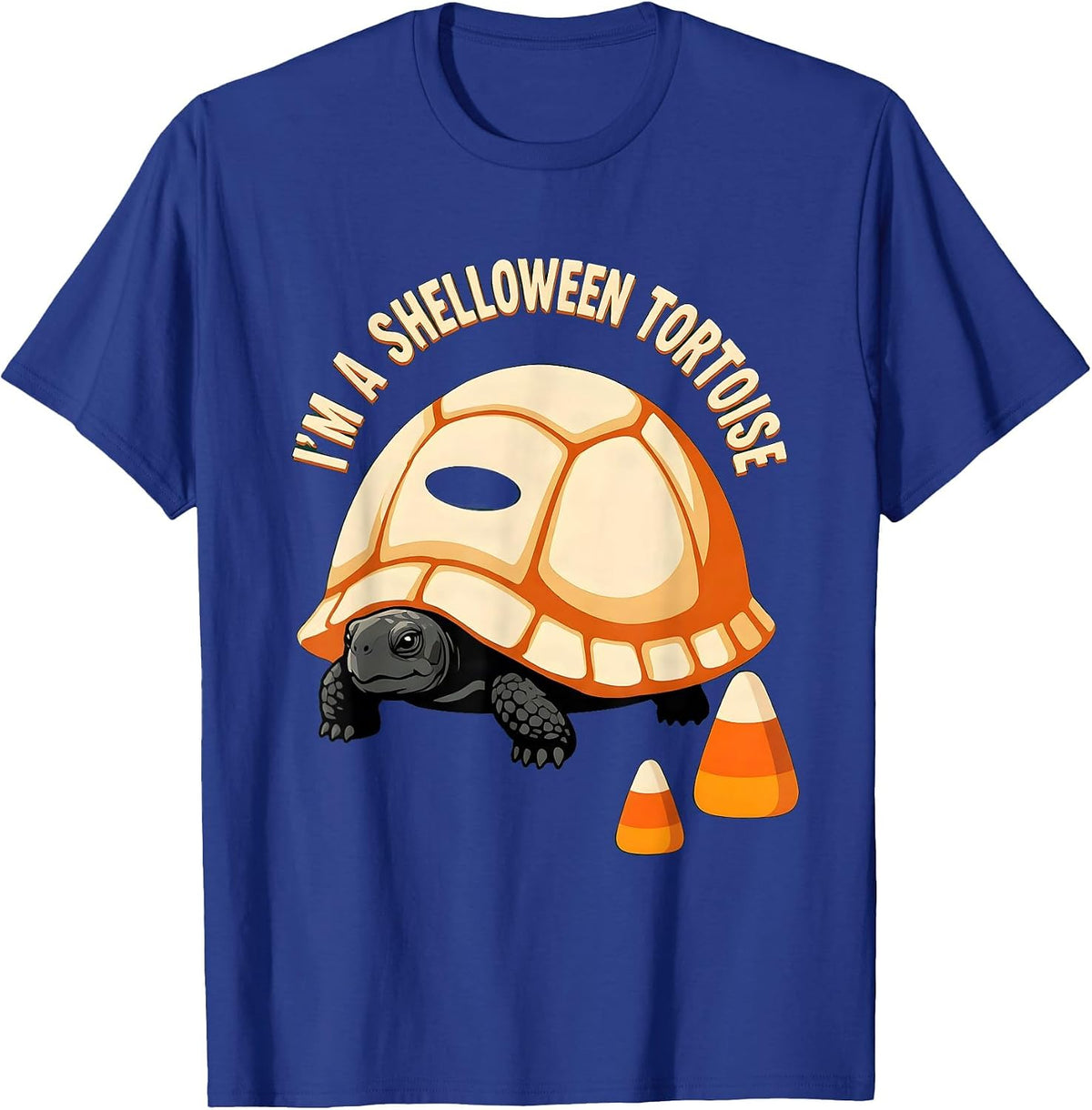 Men's I'm a Shelloween Tortoise Funny Halloween Costume T-Shirt - Royal Blue