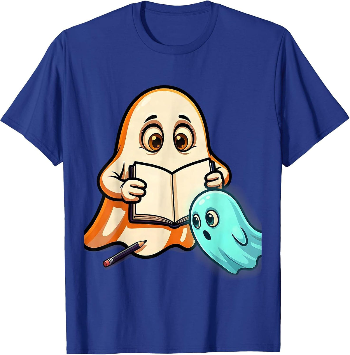 Men's Ghost Para Normal Activities Paraprofessional Halloween T-Shirt - Royal Blue