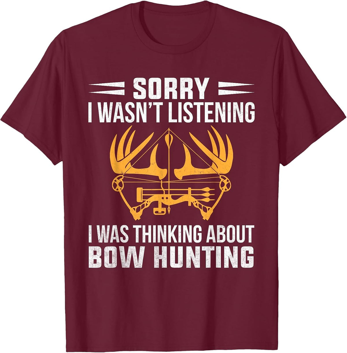 Hunting Archer American Flag Bowhunting Bowhunter Bowtech T-Shirt - Burgundy